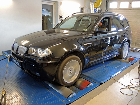 BMW E83 X3 30sd 286LE 2 chiptuning teljesítménymérés